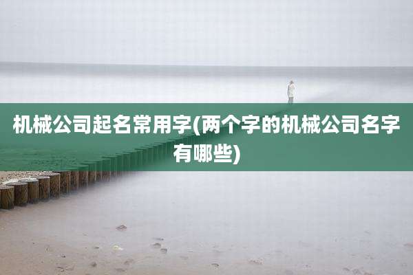 机械公司起名常用字(两个字的机械公司名字有哪些)