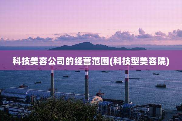 科技美容公司的经营范围(科技型美容院)