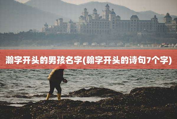 瀚字开头的男孩名字(翰字开头的诗句7个字)