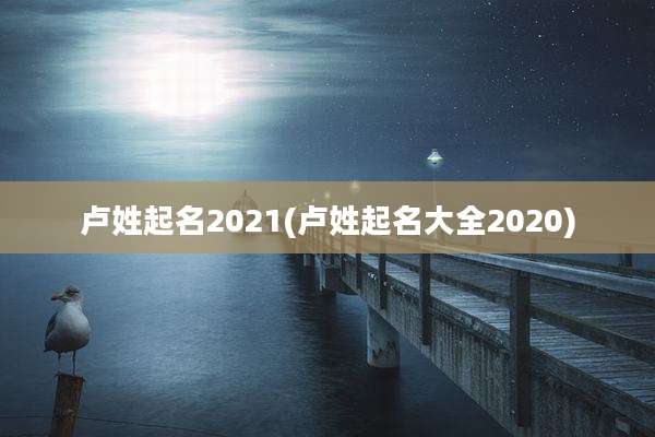 卢姓起名2021(卢姓起名大全2020)