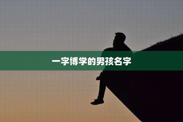 一字博学的男孩名字