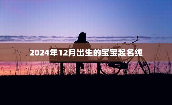 2024年12月出生的宝宝起名纯