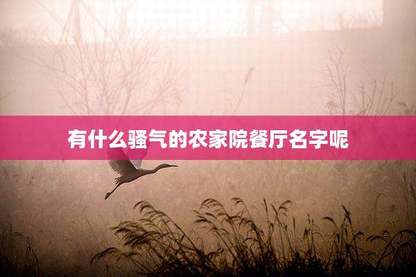 有什么骚气的农家院餐厅名字呢