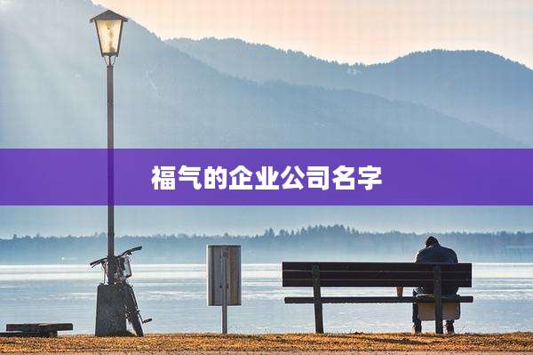 福气的企业公司名字
