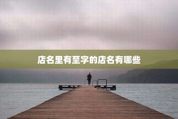 店名里有至字的店名有哪些