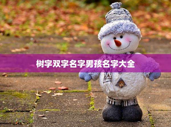 树字双字名字男孩名字大全
