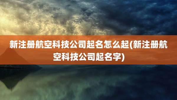 新注册航空科技公司起名怎么起(新注册航空科技公司起名字)