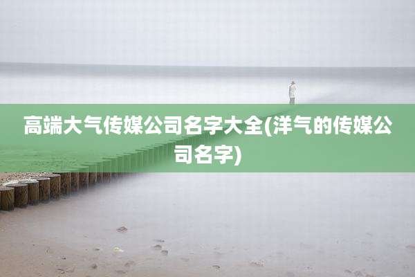 高端大气传媒公司名字大全(洋气的传媒公司名字)