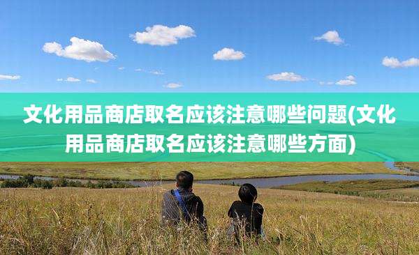 文化用品商店取名应该注意哪些问题(文化用品商店取名应该注意哪些方面)