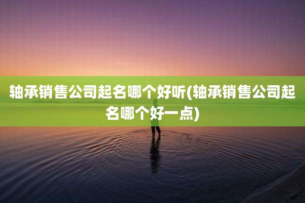 轴承销售公司起名哪个好听(轴承销售公司起名哪个好一点)