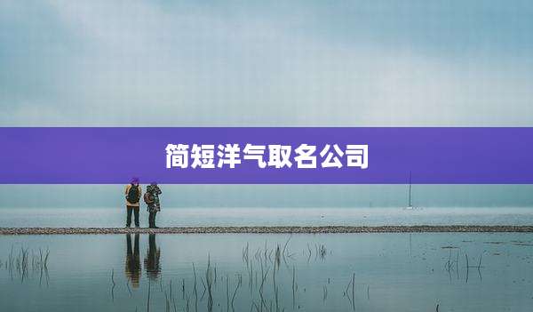 简短洋气取名公司