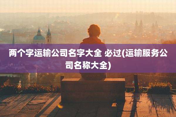 两个字运输公司名字大全 必过(运输服务公司名称大全)