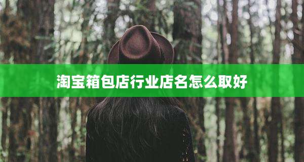 淘宝箱包店行业店名怎么取好