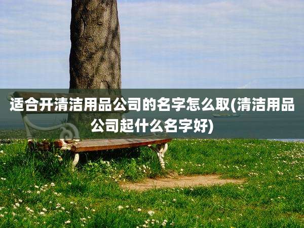 适合开清洁用品公司的名字怎么取(清洁用品公司起什么名字好)