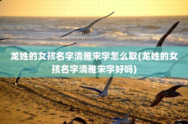 龙姓的女孩名字清雅宋字怎么取(龙姓的女孩名字清雅宋字好吗)