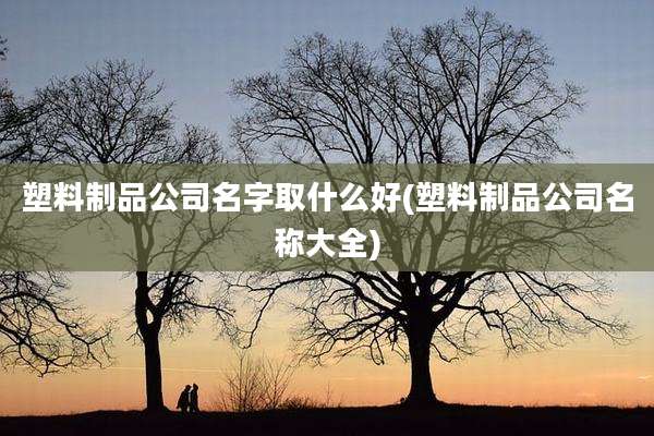 塑料制品公司名字取什么好(塑料制品公司名称大全)