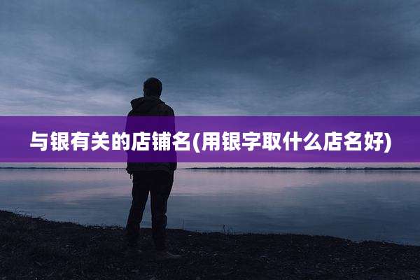 与银有关的店铺名(用银字取什么店名好)