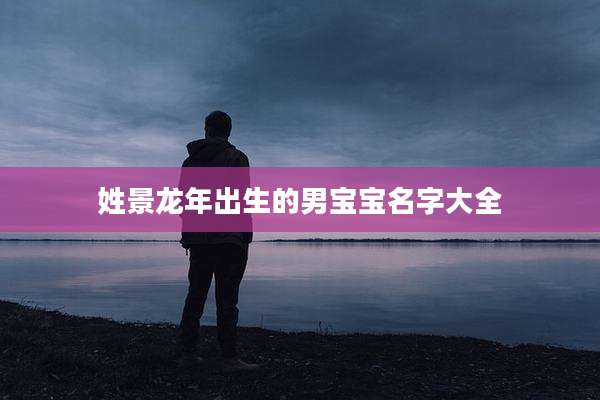 姓景龙年出生的男宝宝名字大全