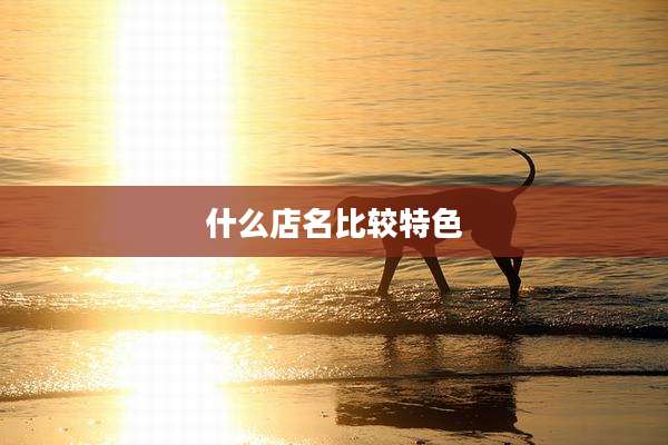 什么店名比较特色