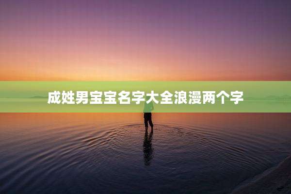 成姓男宝宝名字大全浪漫两个字