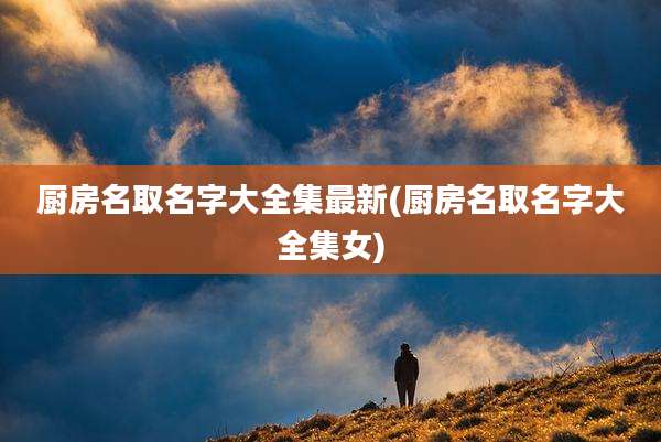 厨房名取名字大全集最新(厨房名取名字大全集女)