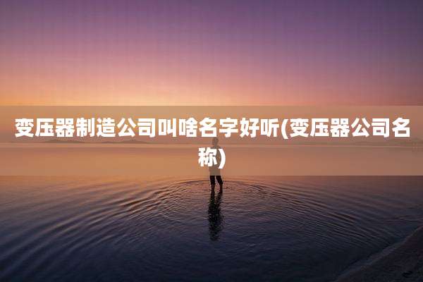 变压器制造公司叫啥名字好听(变压器公司名称)