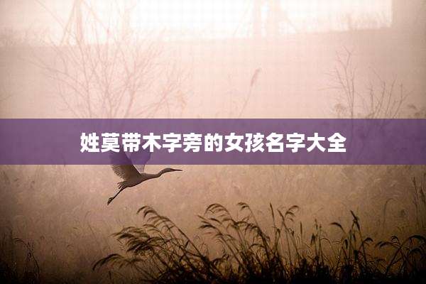 姓莫带木字旁的女孩名字大全
