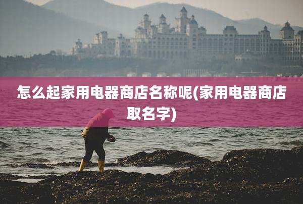 怎么起家用电器商店名称呢(家用电器商店取名字)