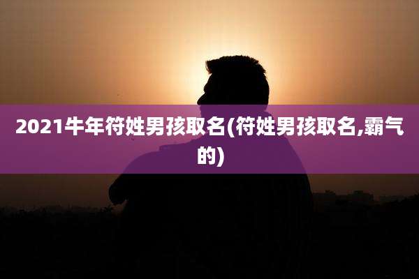 2021牛年符姓男孩取名(符姓男孩取名,霸气的)