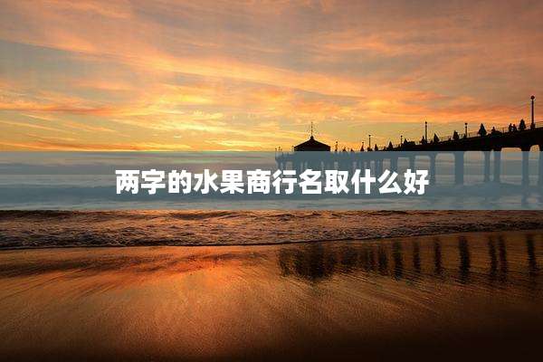 两字的水果商行名取什么好