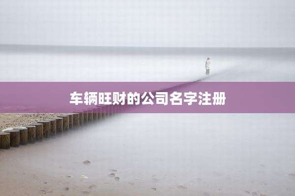 车辆旺财的公司名字注册