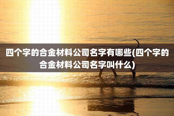 四个字的合金材料公司名字有哪些(四个字的合金材料公司名字叫什么)
