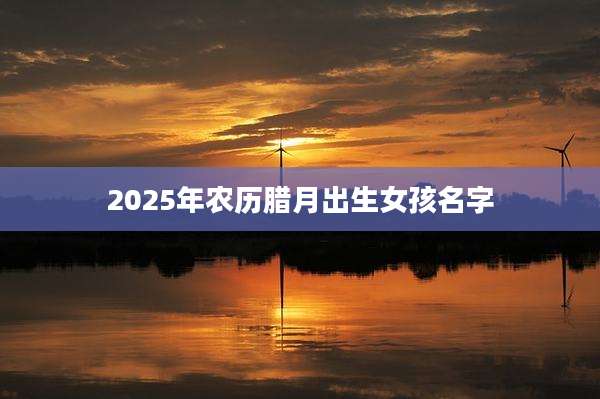 2025年农历腊月出生女孩名字