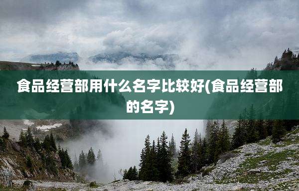 食品经营部用什么名字比较好(食品经营部的名字)