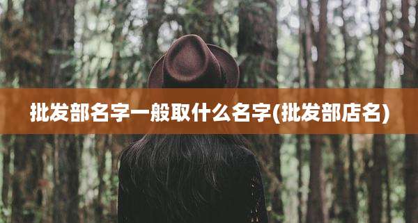 批发部名字一般取什么名字(批发部店名)