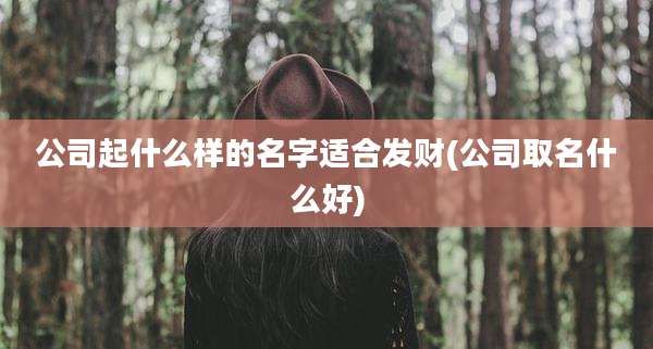 公司起什么样的名字适合发财(公司取名什么好)