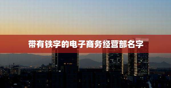 带有铁字的电子商务经营部名字