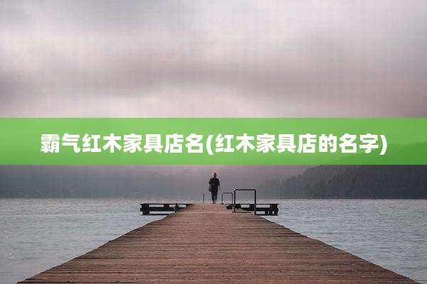 霸气红木家具店名(红木家具店的名字)