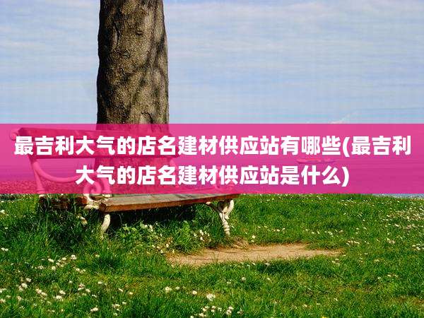最吉利大气的店名建材供应站有哪些(最吉利大气的店名建材供应站是什么)