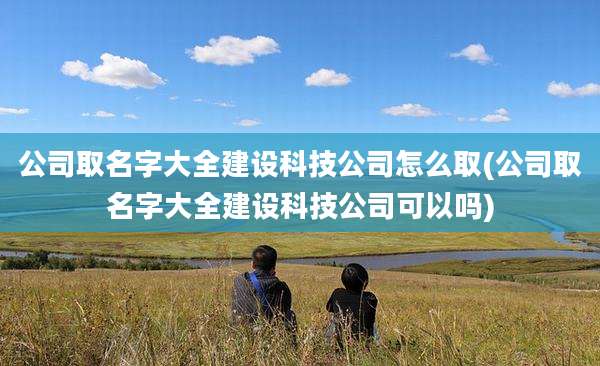 公司取名字大全建设科技公司怎么取(公司取名字大全建设科技公司可以吗)