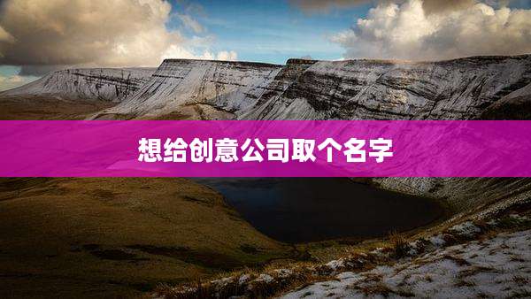 想给创意公司取个名字