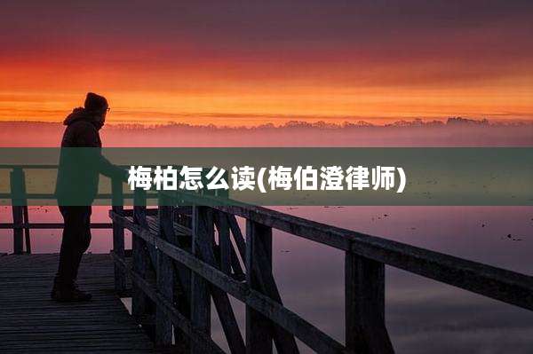 梅柏怎么读(梅伯澄律师)
