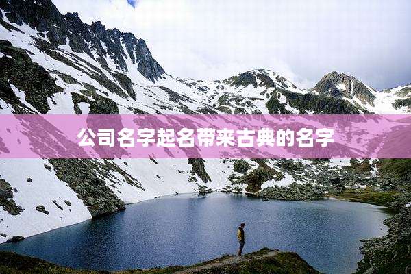 公司名字起名带来古典的名字