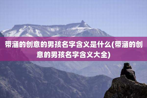 带涵的创意的男孩名字含义是什么(带涵的创意的男孩名字含义大全)