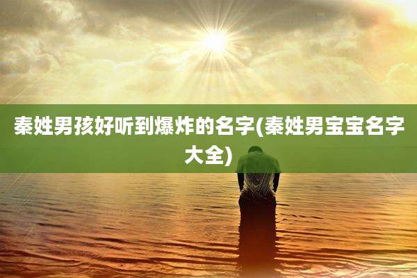 秦姓男孩好听到爆炸的名字(秦姓男宝宝名字大全)