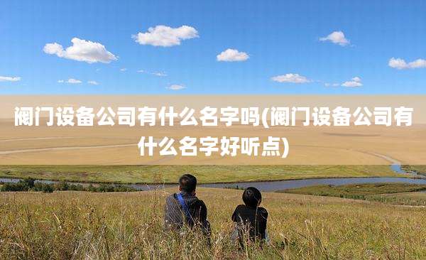 阀门设备公司有什么名字吗(阀门设备公司有什么名字好听点)