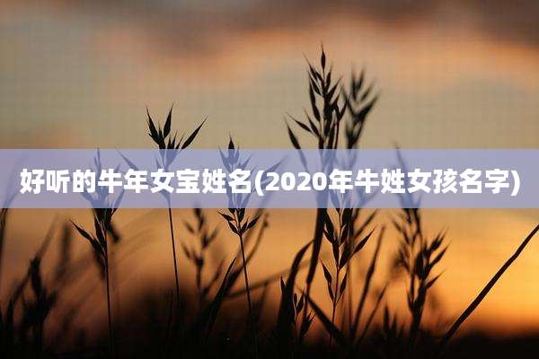 好听的牛年女宝姓名(2020年牛姓女孩名字)