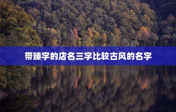 带臻字的店名三字比较古风的名字