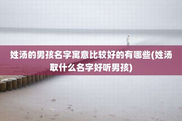 姓汤的男孩名字寓意比较好的有哪些(姓汤取什么名字好听男孩)