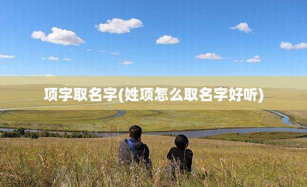 项字取名字(姓项怎么取名字好听)